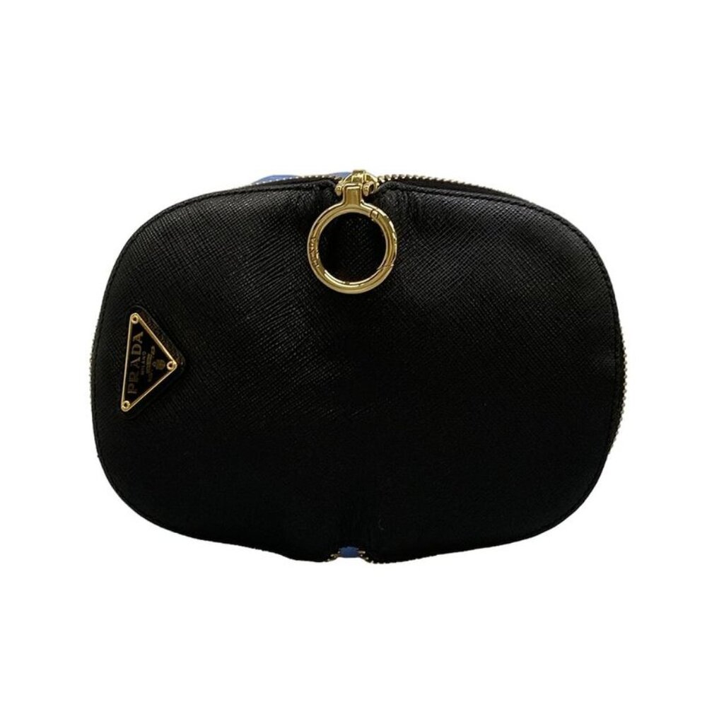 Prada Pouch Light Blue Black Drawstring Foldable … - image 9